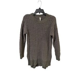 ZENANA Size Small Popcorn Knit Tunic Sweater Gray Long Sleeve‎